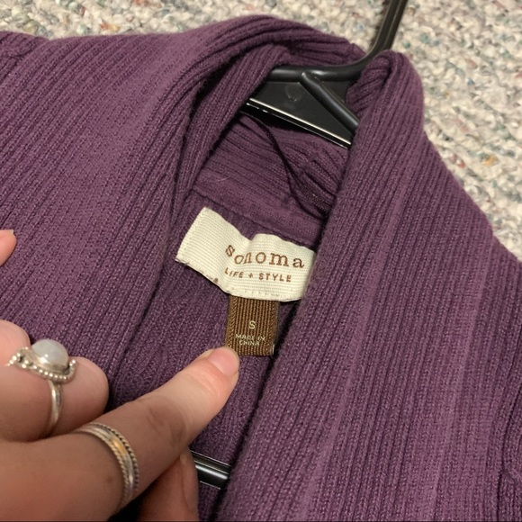 Purple open knit cardigan - Picture 2 of 6